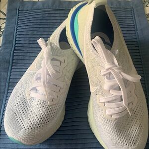 Brand New Nike Women's White and Blue Athletic Shoes.